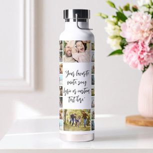 Personalisierte Fotocollage mit Zitat Trinkflasche