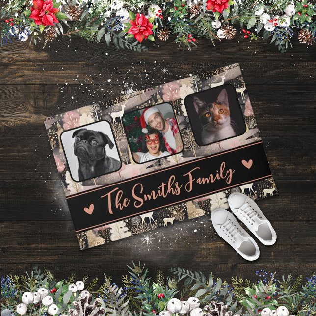 Personalisierte FotoCollage Moderne Weihnachten Fußmatte (Von Creator hochgeladen)