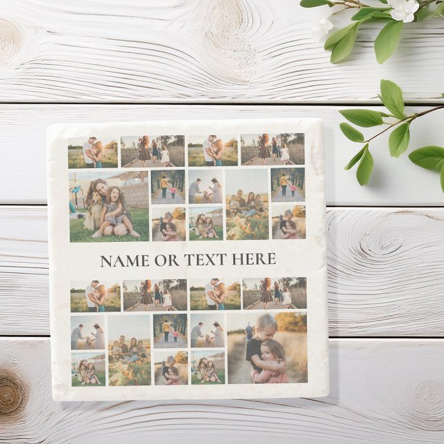 Personalisierte FotoCollage Steinuntersetzer (Von Creator hochgeladen)