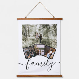 Personalisierte FotoCollage Wandteppich Mit Holzrahmen