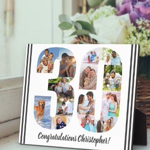 Personalisierte Fotocollage zum 30. Geburtstag Fotoplatte
