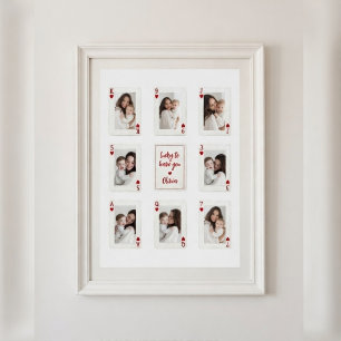 Personalisierte Fotocollage zum ersten Muttertag Poster