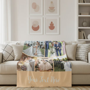 Personalisierte Fotodecke für Paare - Hochzeits-Er Fleecedecke