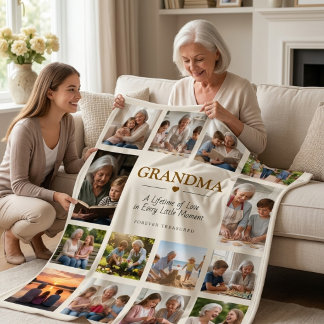 Personalisierte Fotodecken für Oma Fleecedecke