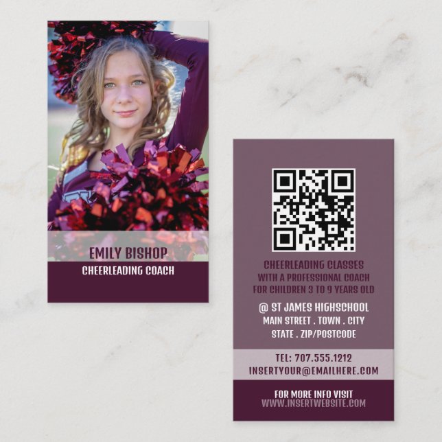 Personalisierte Fotografie, Cheftrainer Visitenkarte (Vorne/Hinten)