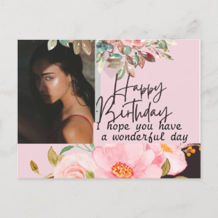 Personalisierte Fotografie Geburtstag Postkarte