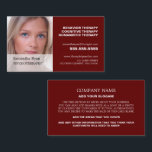 Personalisierte Fotografie, Psychotherapeutin Visitenkarte<br><div class="desc">Personalisierte Fotografie,  Psychotherapeut Business Cards vom Business Card Store.</div>