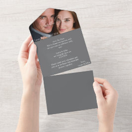 Personalisierte Fotohochzeitskarte mit individuell All In One Einladung