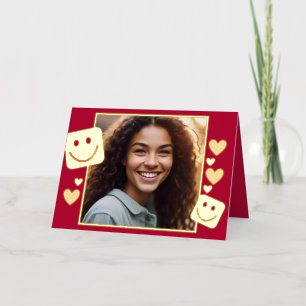 Personalisierte Fotokarte mit Goldfolie