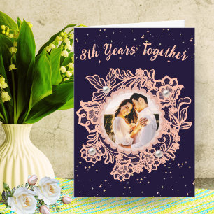 Personalisierte Fotokarte zum 8. Hochzeitstag Karte