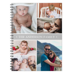 Personalisierte Fotokollektionsfamilie Notizblock