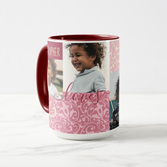 Personalisierte Fotomaterial für sie Tasse (Vorderseite Links)