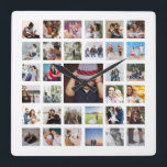 Personalisierte Fotomaterial Quadratische Wanduhr<br><div class="desc">Personalisierte Foto Template Collage - fügt dieser großartigen, quadratischen Wanduhr von Ricaso mehrere Fotos hinzu - ein perfekter Sake für Freunde oder Familie oder eine Leckerei für sich selbst</div>