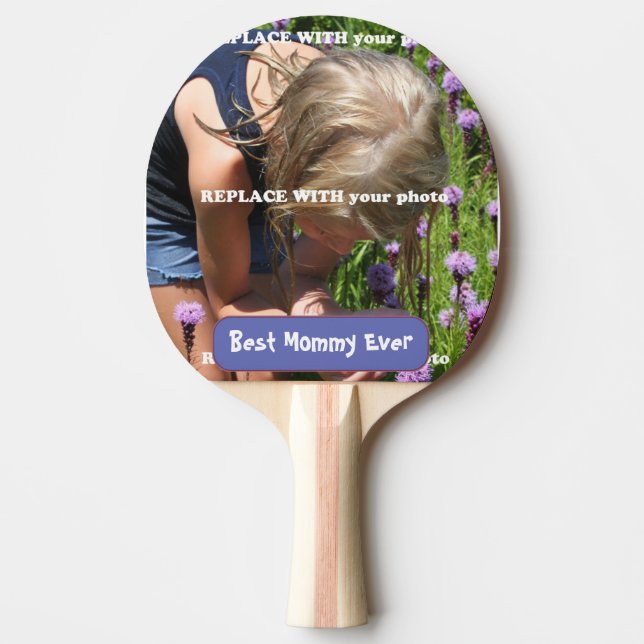 Personalisierte FotoPing Pong Paddel Tischtennis Schläger (Vorderseite)