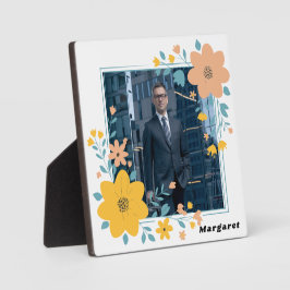 Personalisierte Fotoplatte mit Namen und Staffelei