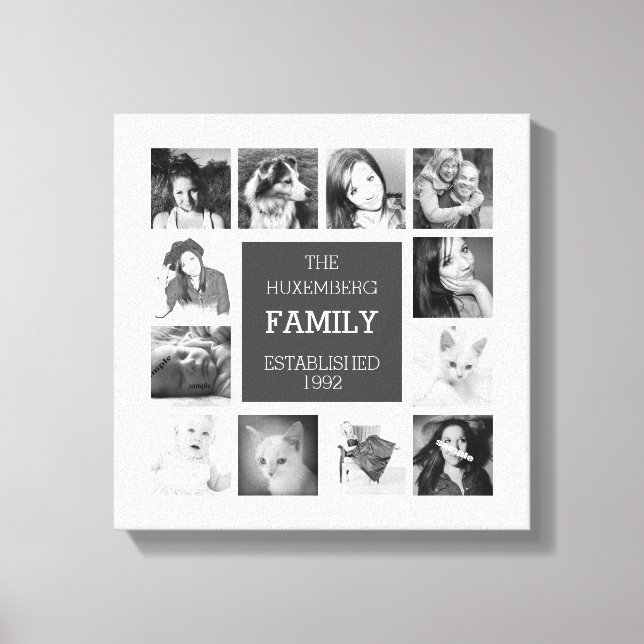 Personalisierte Fotos für Familien in Collage Leinwanddruck (Vorderseite)