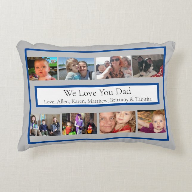 Personalisierte Fotos | Geschenke für Vater Dekokissen (Vorderseite)