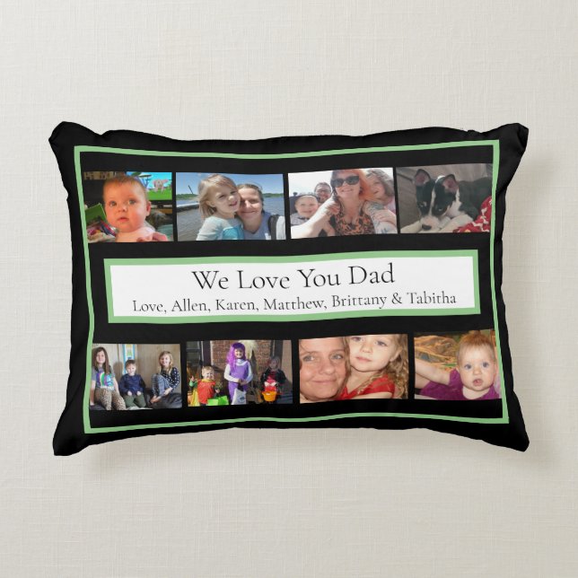 Personalisierte Fotos | Geschenke für Vater Dekokissen (Vorderseite)