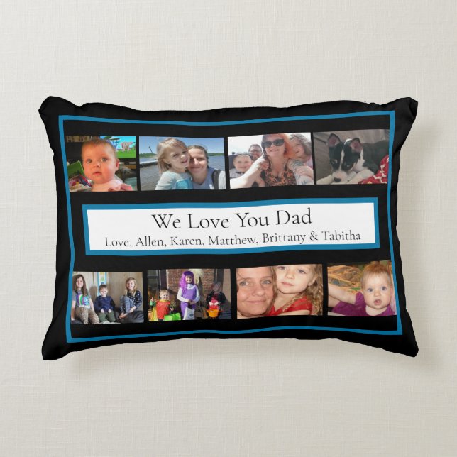 Personalisierte Fotos | Geschenke für Vater Dekokissen (Vorderseite)