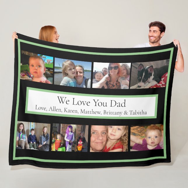 Personalisierte Fotos | Geschenke für Vater Fleecedecke (Beispiel)