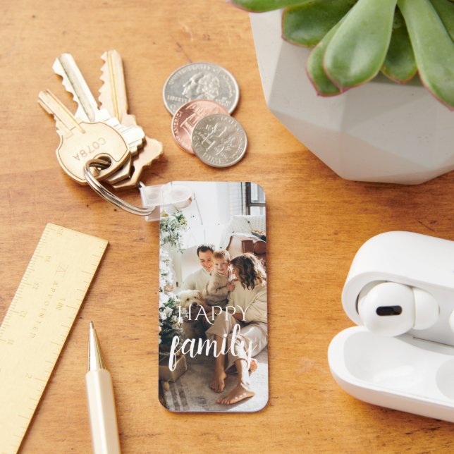 Personalisierte Fotos mit 3 Familien Schlüsselanhänger (Schreibtisch)