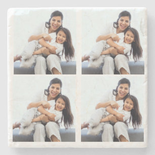 Personalisierte Fotos mit vier Collagen Steinuntersetzer