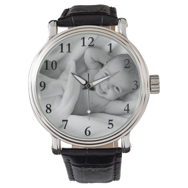 Personalisierte Fotos überwachen Armbanduhr (Vorderseite)