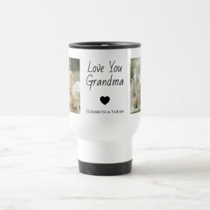 Personalisierte Fotos und "Liebe Sie Oma Reisebecher
