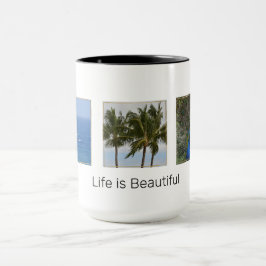 Personalisierte Fotos und Tasse von Text