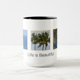 Personalisierte Fotos und Tasse von Text