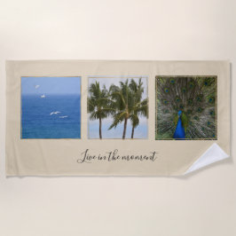 Personalisierte Fotos und Text     Strandtuch