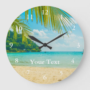 Personalisierte Fotouhr mit individuellem Text Große Wanduhr