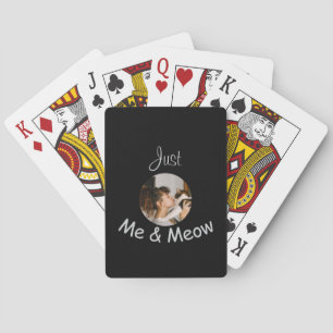 Personalisierte Fotovorlage "Just Me and Meow" - Spielkarten