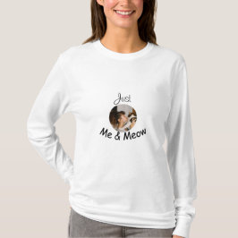 Personalisierte Fotovorlage "Just Me and Meow" - T-Shirt