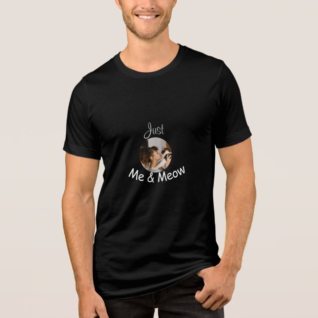 Personalisierte Fotovorlage "Just Me and Meow" - Tri-Blend Shirt (Vorderseite)