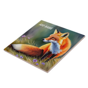 Personalisierte Fox-Kinder-Keramik Fliese