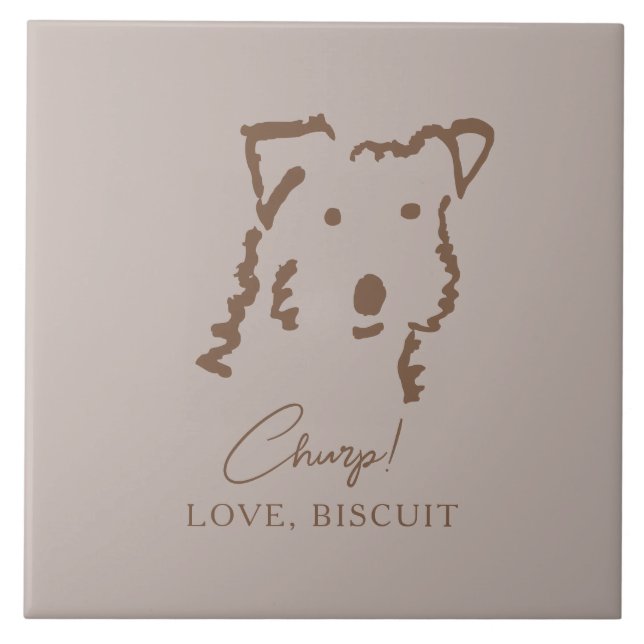 Personalisierte Fox-Terrier-Haustier-Dekorationsfl Fliese (Vorderseite)
