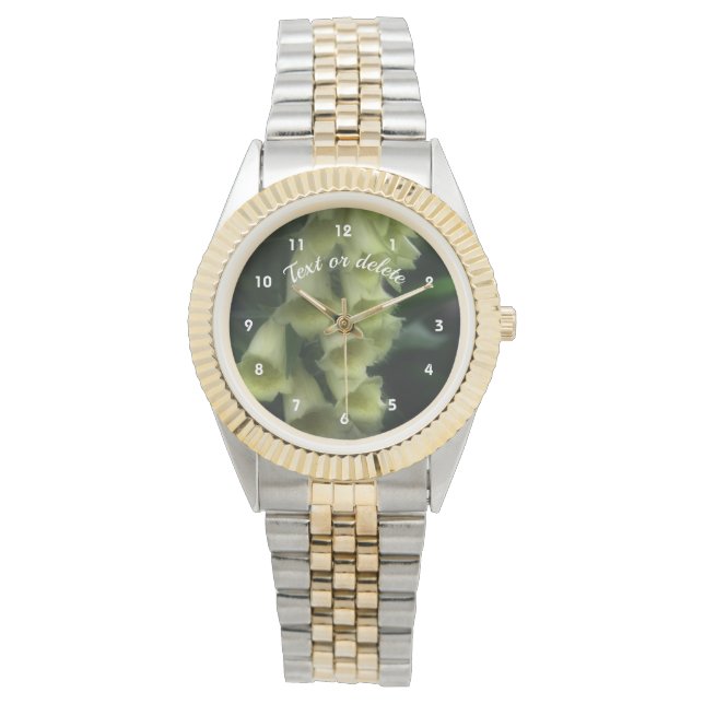 Personalisierte Foxglove-Blume Armbanduhr (Vorderseite)