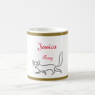 Personalisierte "Foxy"-Tasse Kaffeetasse