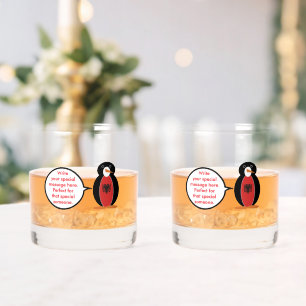 Personalisierte Fr. Pinguin Albanien Whiskyglas
