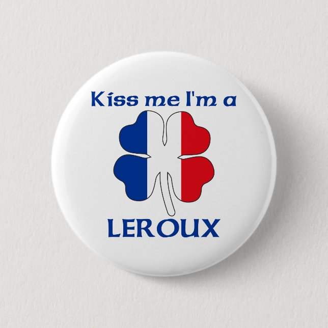Personalisierte Franzosen küssen mich, den ich Button (Vorderseite)