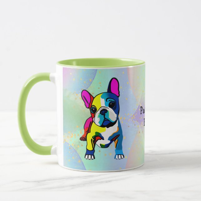 Personalisierte französische Bulldog-Tasse und Ges Tasse (Links)