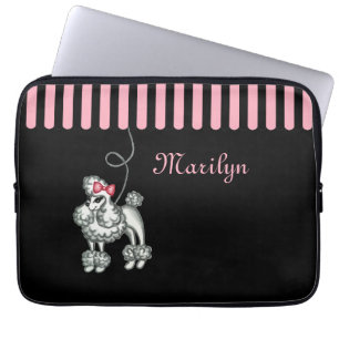 Personalisierte französische Pudel-Laptoptasche Laptopschutzhülle
