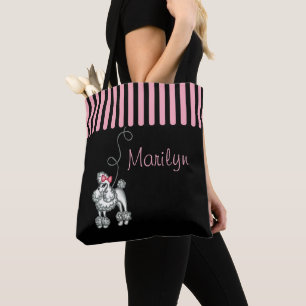 Personalisierte französische Pudel-Tragetasche Tasche