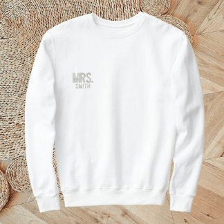 Personalisierte Frau Bride bestickt Sweat Shirt