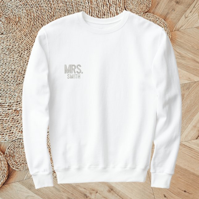 Personalisierte Frau Bride bestickt Sweat Shirt (Von Creator hochgeladen)