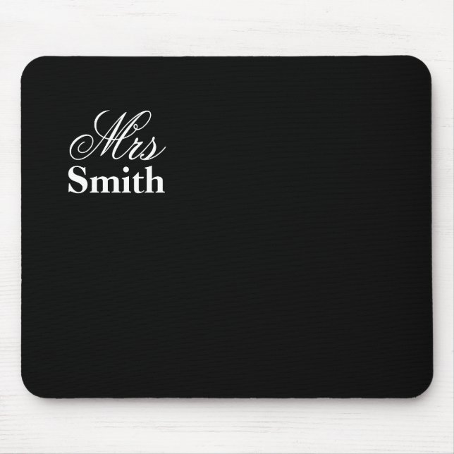 Personalisierte Frau Name Black Mousepad (Vorne)