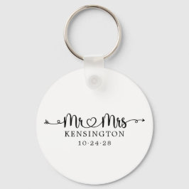 Personalisierte Frau Script Typografy Wedding Schlüsselanhänger