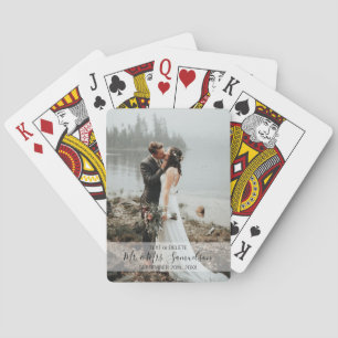 Personalisierte Frau Wedding   FOTO  Spielkarten