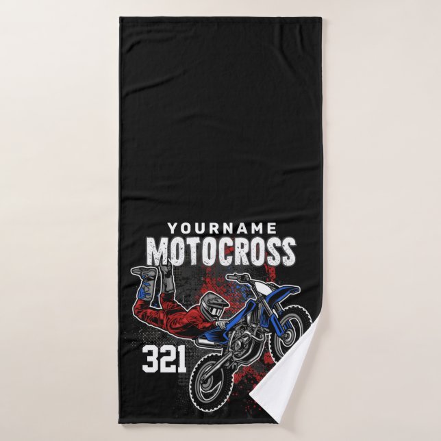Personalisierte Freestyle Motocross Racing FMX Tri Badhandtuch Set (Badehandtuch)